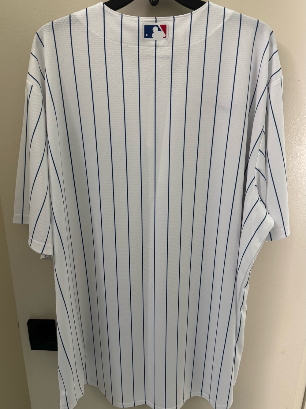 Nike White Baseball Jersey with Royal Blue Pinstripes XXL - Picture 5 of 11